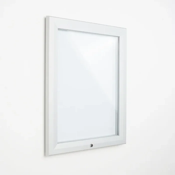 Bacheca da Esterno con Apertura a Ribalta 58,5x76x4,7 cm in Alluminio Grigio Chiaro