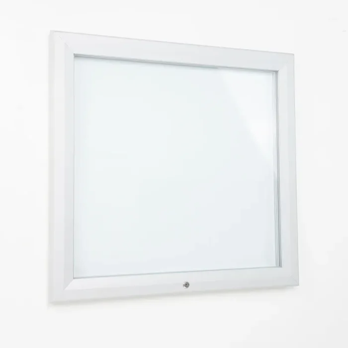 Bacheca da Esterno con Apertura a Ribalta 80,5x76x4,7 cm in Alluminio Grigio Chiaro - immagine 2