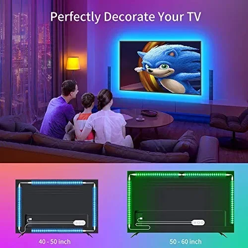 BACKTURE Striscia LED Multicolore, 2M 60 RGB 5050 TV LED… - immagine 2