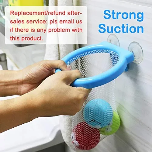 Bagno Giocattolo Galleggiante Organizer Giochi Canestro da Basket con 4… - immagine 3