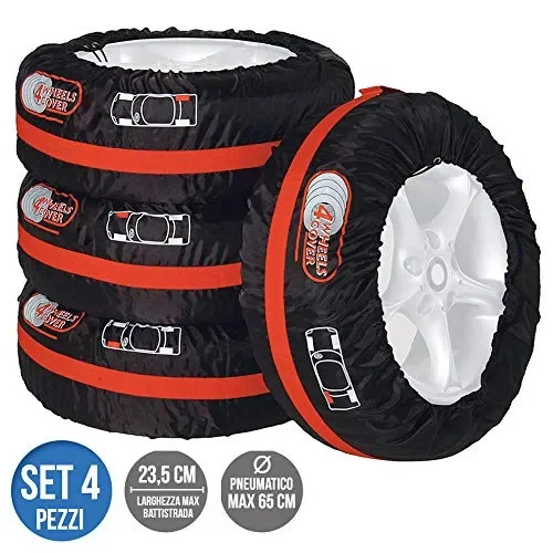 BAKAJI Set 4pz Borsa Custodia Protezione Pneumatici Auto Cover Storage per… Fornitura
