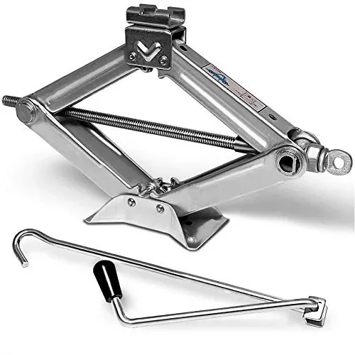 BAKAJI Sollevatore Auto Martinetto a Forbice Universale 1800Kg Cric Grigio Online