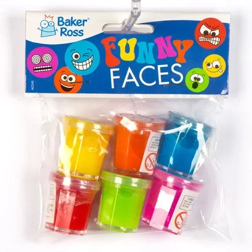 Baker Ross – Faccia Divertente Slime in Stucco (Confezione da 6) per Feste… - immagine 2