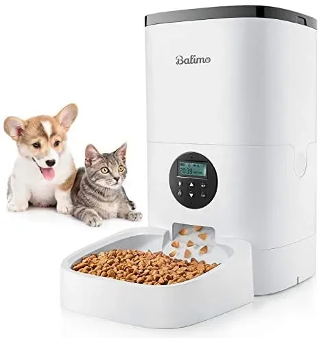 Balimo Duke 6L Distributore Automatico di Cibo per Gatti per Cani,Con Timer Programmabile, Display LCD e Registrazione Vocale, Fino a 4 Pasti al Giorno - immagine 2