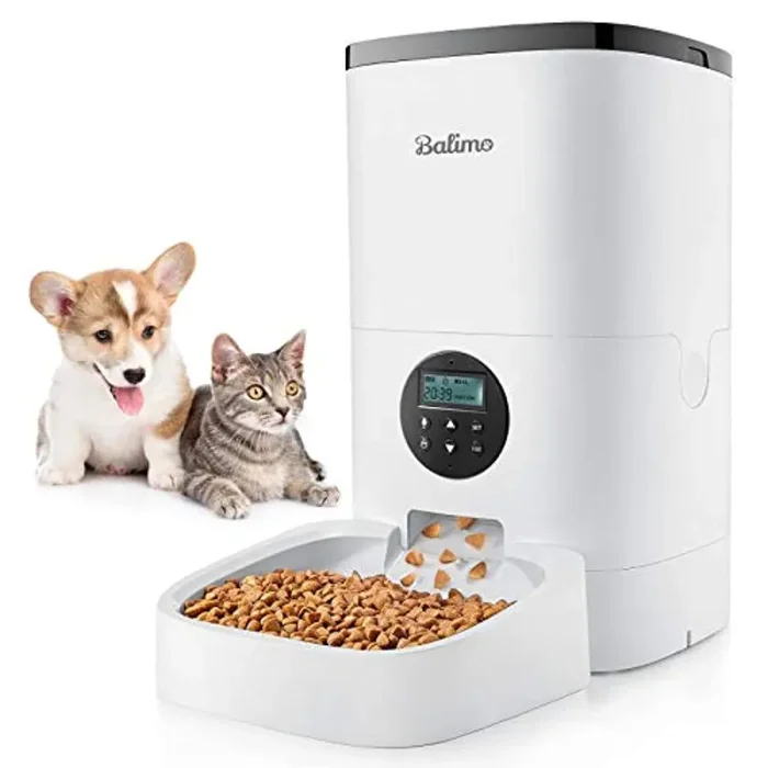 Balimo Duke 6L Distributore Automatico di Cibo per Gatti per Cani,Con Timer Programmabile, Display LCD e Registrazione Vocale, Fino a 4 Pasti al Giorno - immagine 3