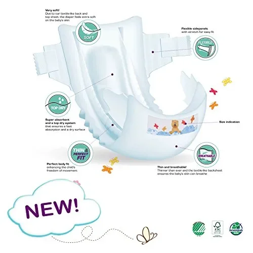 Bambo Nature – Pannolini ecologici, misura 7-18 kg Taglia 4 - immagine 3