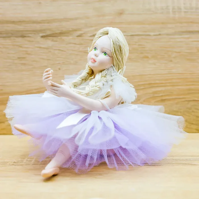 Bambola con Abito Lilla Averla Bomboniere - immagine 3