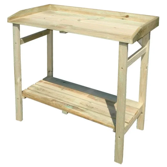 Banco da Lavoro per Giardinaggio 80x40x85 cm con Ripiano in Legno