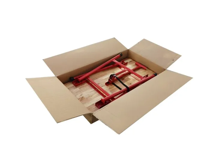 Banco da Lavoro Pieghevole 120×62,5×83 cm in Legno e Acciaio - immagine 3