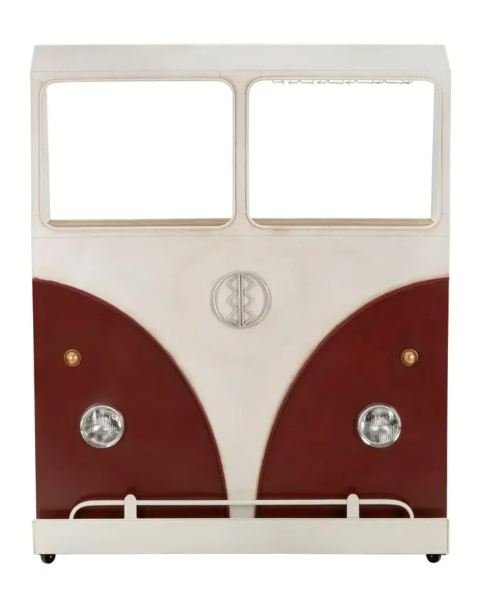 Bancone Bar 138x40x174 cm a Forma di Van in Metallo Vendita calda online - immagine 2