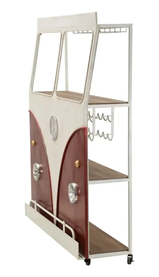 Bancone Bar 138x40x174 cm a Forma di Van in Metallo Vendita calda online - immagine 3