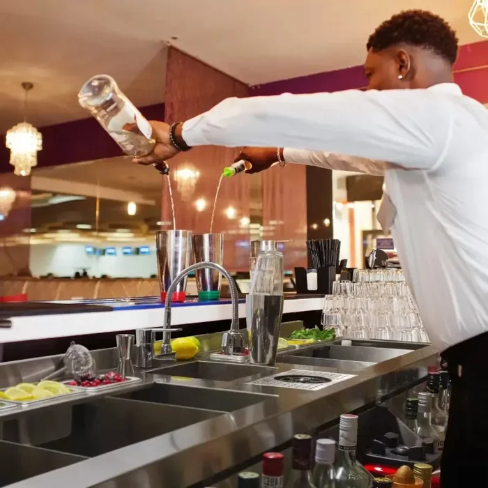 Bancone Postazione da Barman Doppia 84,2×197,2×78 cm in Acciaio - immagine 2