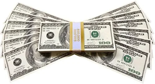 Banconote dollari fac simile – 100 Stampe Old Style $100 10K STACK - immagine 2