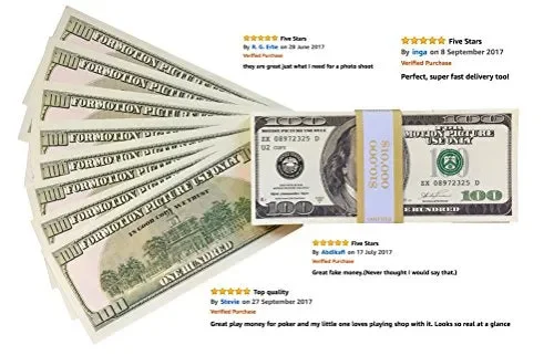 Banconote dollari fac simile – 100 Stampe Old Style $100 10K STACK - immagine 3