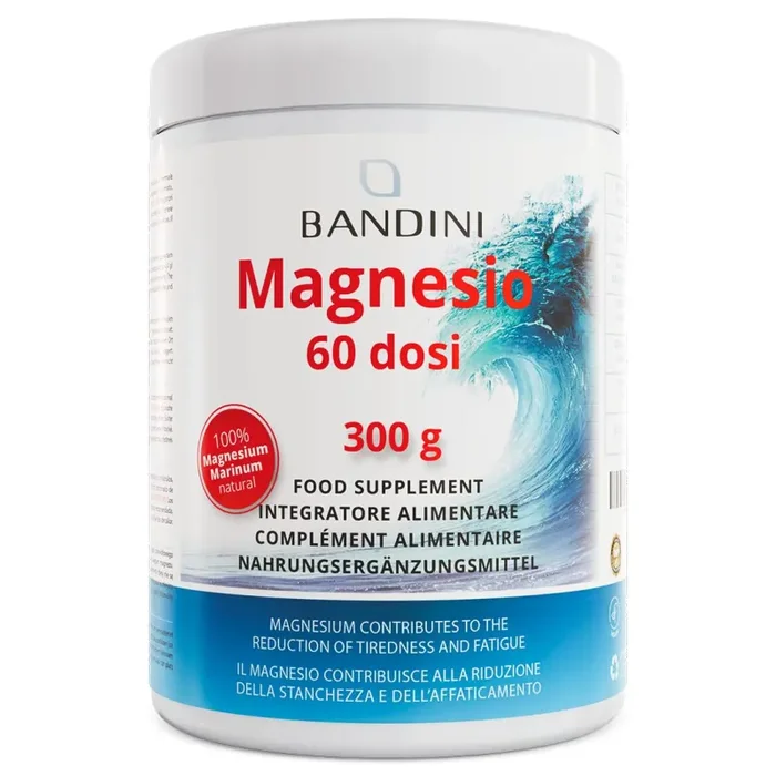 Bandini® MAGNESIO COMPLETO IN POLVERE 430mg – Magnesio Puro 60 Dosi, Magnesio Carbonato Fonte di Magnesio Citrato, Integratore Benessere Intestinale Per Stitichezza, Ansia, Stress, Memoria (300g)