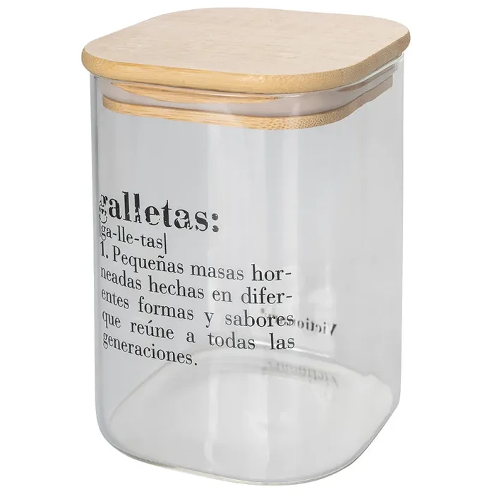 Barattolo Biscotti con scritta “Galletas” 1 Litro in Vetro VdE Tivoli 1996 Spagnolo - immagine 2