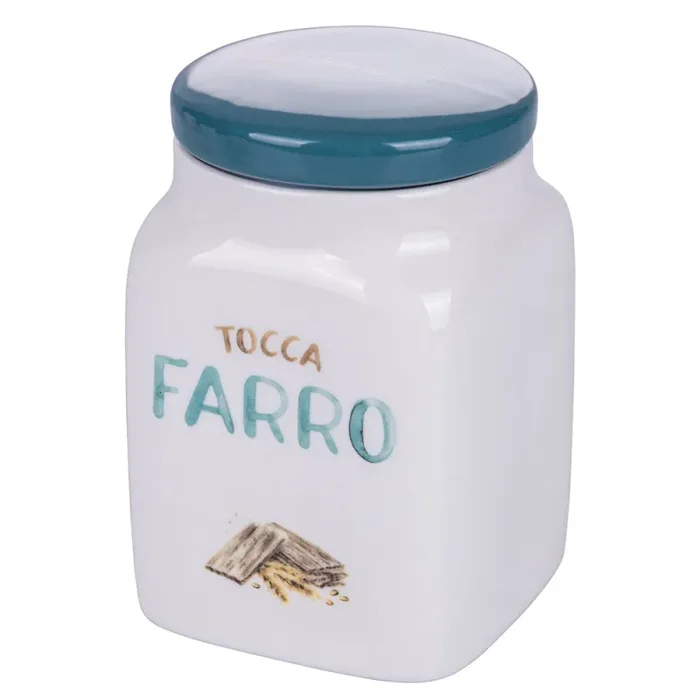Barattolo Farro 9,5×9,5×14,5 cm in New Bone China VdE Tivoli 1996 Le Travisate Bianco - immagine 2