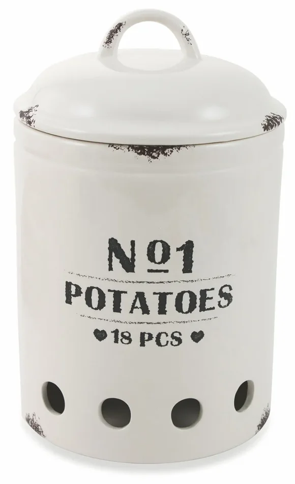 Barattolo Portapatate in Ceramica Villa d’Este Home Tivoli Bianco Vendita calda online