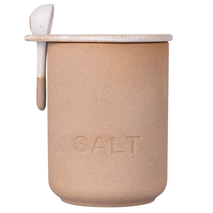 Barattolo Sale con Cucchiaino Ø10×15 cm 900 ml in Ceramica VdE Tivoli 1996 Pompei Online - immagine 2