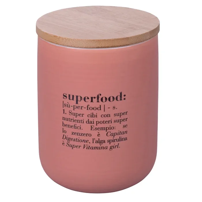 Barattolo Superfood 750 ml in New Bone China VdE Tivoli 1996 Rosa Sconti