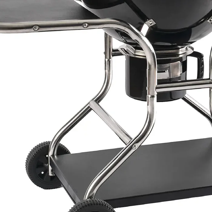 Barbecue a Carbone Carbonella 130x66x101 cm con Carrello Sally Nero - immagine 2