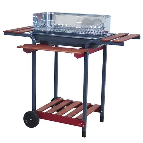 Barbecue a Carbone Carbonella con Griglia Regolabile su 3 Livelli