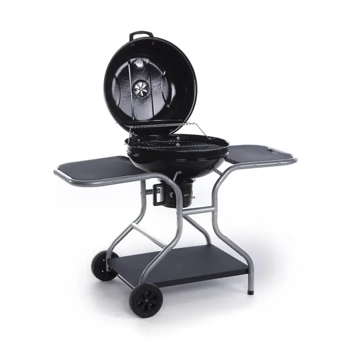 Barbecue a Carbone Carbonella con Termometro Carrello e Raccoglitore Olio Taddei Round 61 In saldo - immagine 2