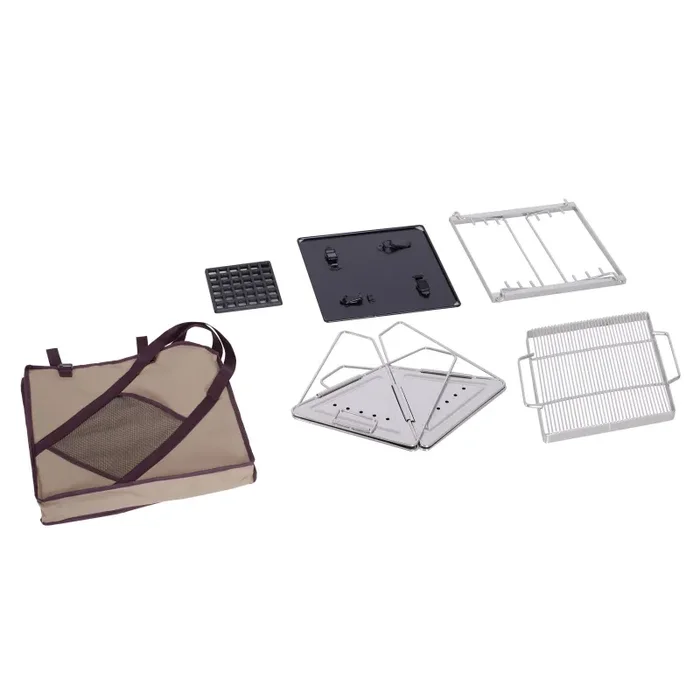 Barbecue a Carbone Carbonella e Legna Portatile in Acciaio Inox Vendita calda online