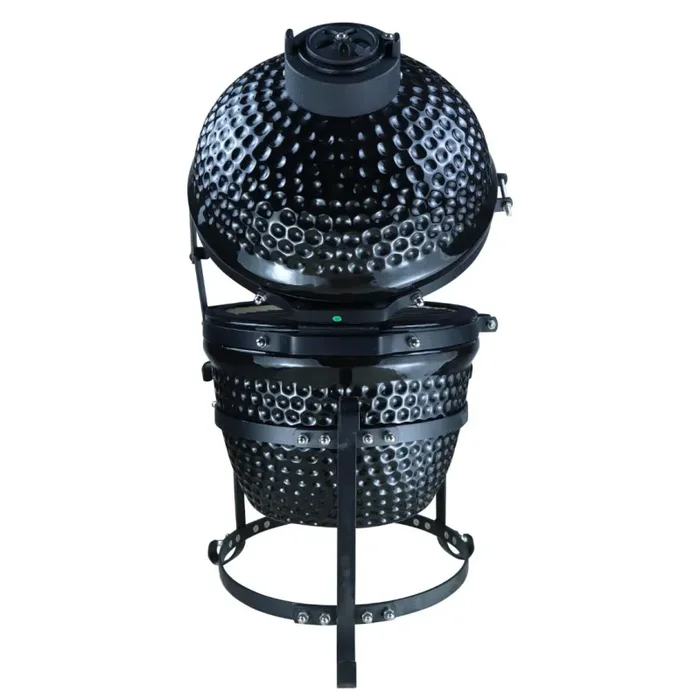 Barbecue a Carbone Carbonella in Acciaio 40,5x35x55 cm BBQ Nero - immagine 3