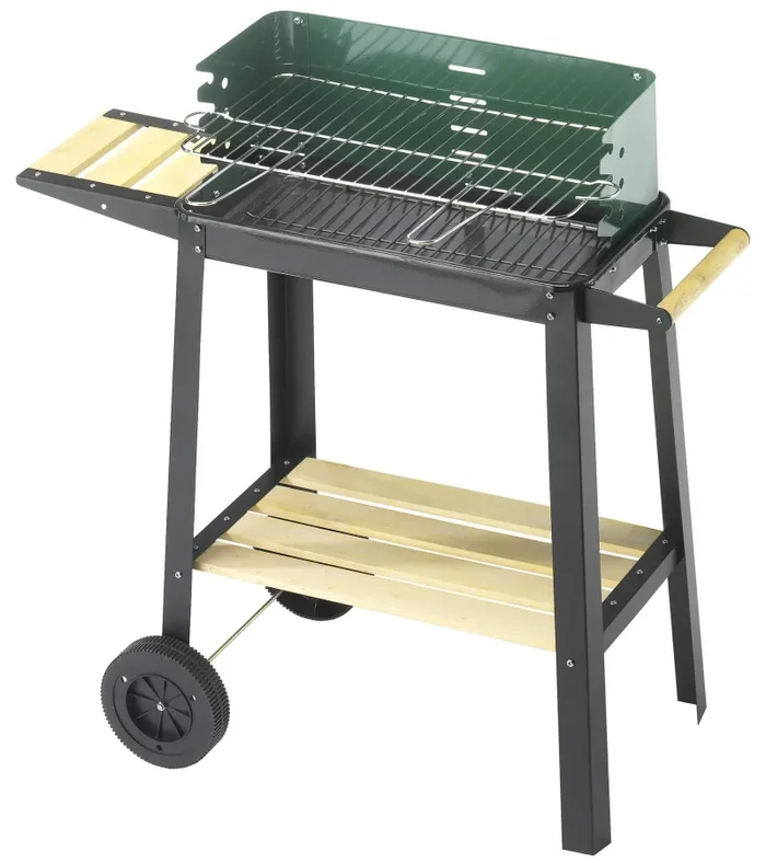 Barbecue a Carbone Carbonella in Acciaio con Ruote Bauer Green W Verde Vendita calda online
