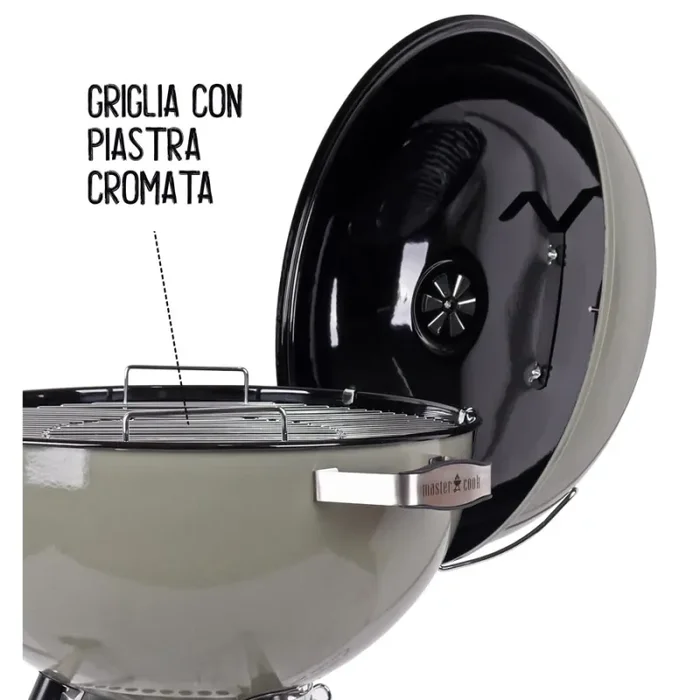 Barbecue a Carbone Carbonella Ø57 cm con Ruote Ketty Gold - immagine 3