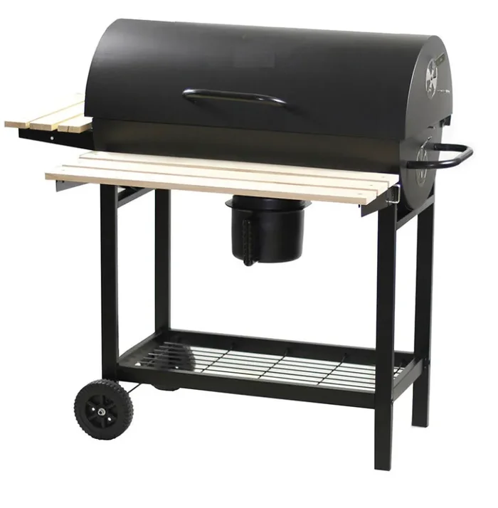 Barbecue a Carbone con Coperchio 108x72x101 cm in Acciaio Inox con Ruote Gringo