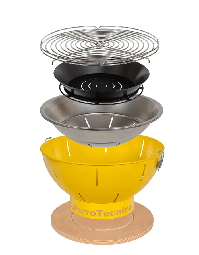 Barbecue a Carbonella Ø41×25 cm Smile in Acciaio Giallo - immagine 2