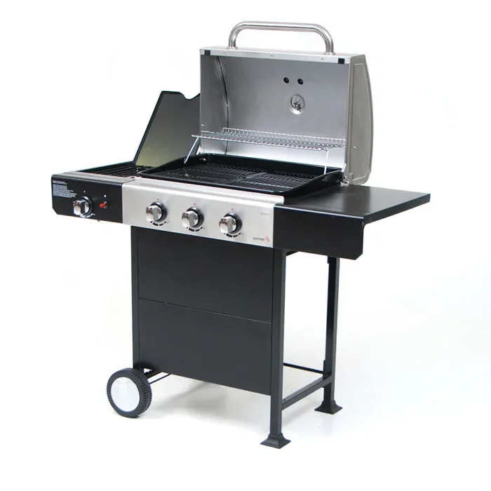 Barbecue a Gas 3 Bruciatori con Fornello Laterale Sochef Gustoso - immagine 2