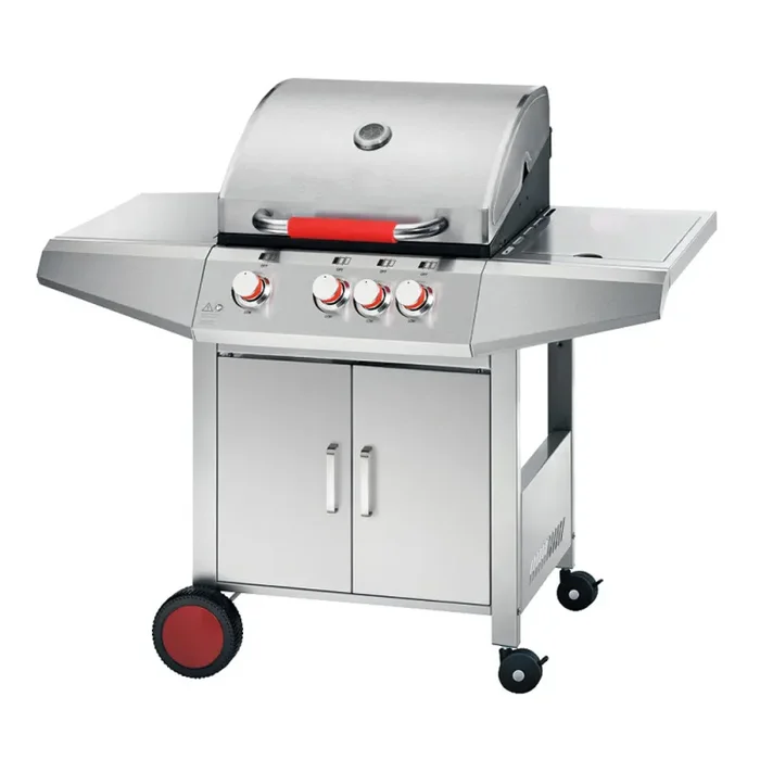 Barbecue a Gas GPL 3 Bruciatori con Ripiani New Top Inox Ferraboli