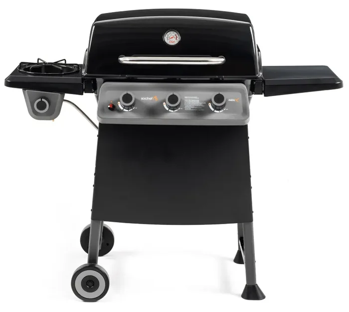 Barbecue a Gas GPL 3 Fuochi 13,1kW con Fornello Laterale Sochef Diablo X In saldo