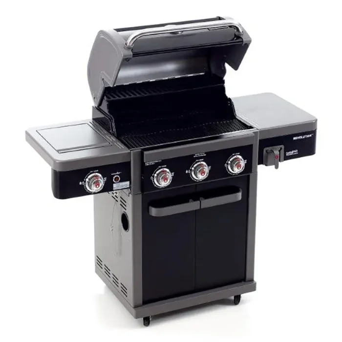 Barbecue a Gas GPL 3 Fuochi 15kW con Fornello Laterale Sochef Grangusto Moda - immagine 2