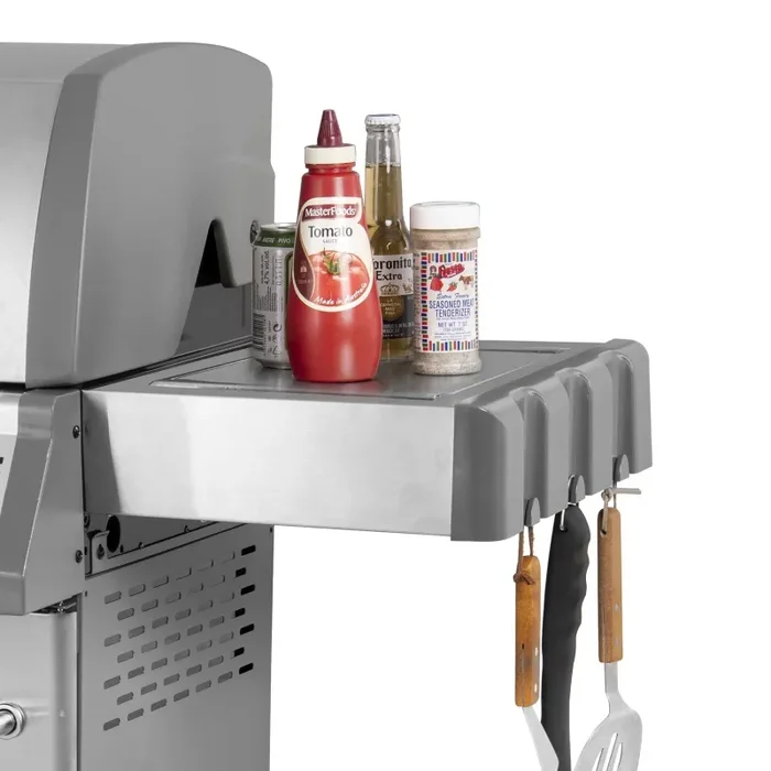 Barbecue a Gas GPL 4 Bruciatori 133x57x114 cm Master Grigio - immagine 3