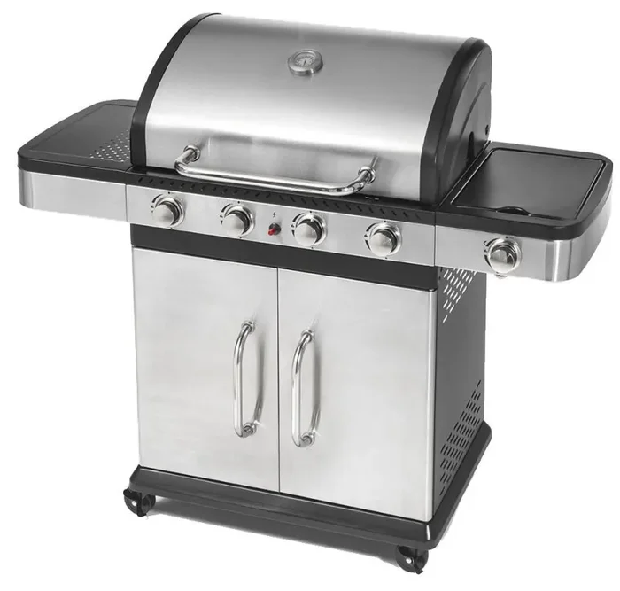 Barbecue a Gas GPL 4 Fuochi + 1 Fornello Laterale Ompagrill Indianapolis 5 In saldo