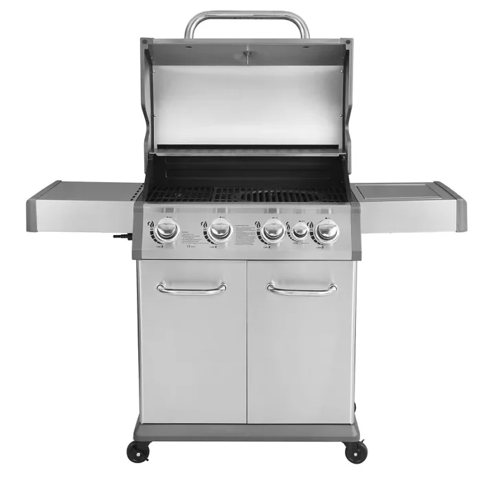 Barbecue a Gas GPL 5 Bruciatori 145x57x114 cm Master Grigio - immagine 2