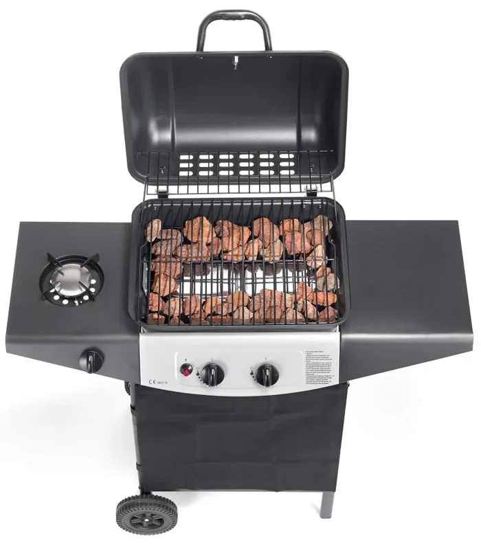 Barbecue a Gas GPL con Pietra Lavica 1 Fuoco Ompagrill 4939 Double - immagine 3