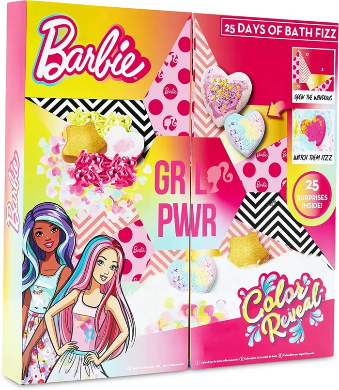 Barbie Calendario dell’Avvento, Calendario Avvento con Bombe da Bagno, 25 Accessori Barbie Originali Online
