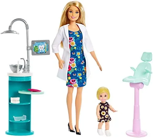 Barbie- Carriere Dentista Playset con Due Bambole, Sedia Operatoria e…