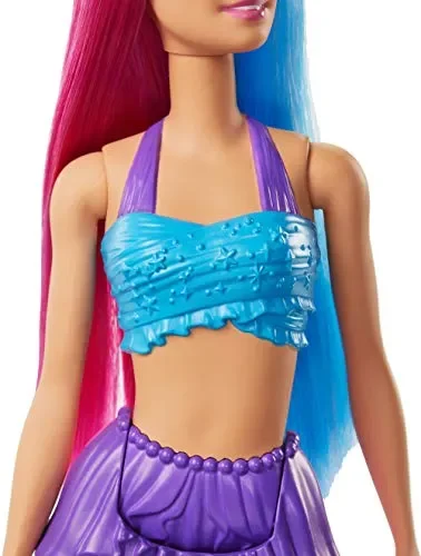 Barbie- Dreamtopia Bambola Sirena con Capelli Rosa e Blu Giocattolo per… - immagine 3
