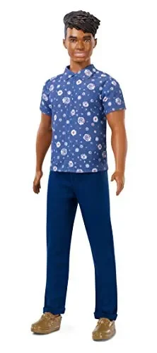 Barbie- Ken Fashionistas Bambola Afroamericana con Camicia Floreale, FXL61