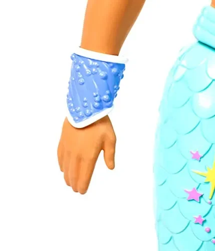 Barbie Ken Tritone dei Mari, Bambola Bionda con Coda, Giocattolo per Bambini… - immagine 3