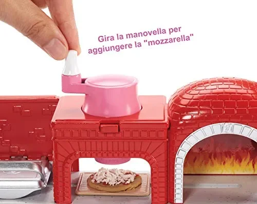 Barbie la Pizzeria con Bambola, Tavolo per Le Pizze, Forno e Pasta da… - immagine 3