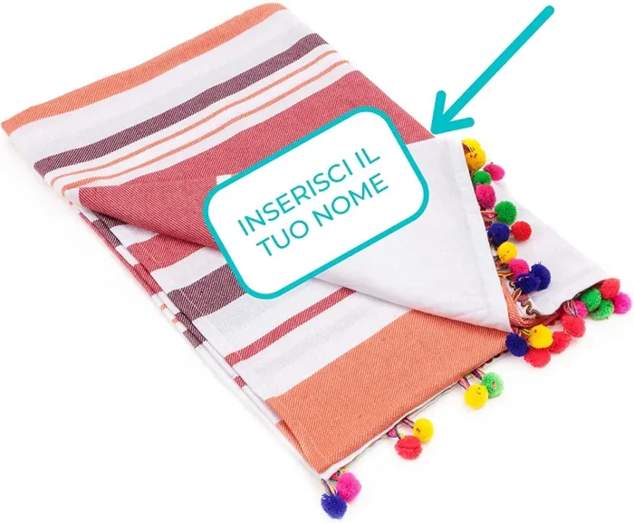 Baroni Home Telo Mare con nappe colorate, Pareo, Telo da Yoga, Asciugamano da Spiaggia Hammam, Super Assorbente e Asciugatura Rapida, Ecologico, 90×170 cm (Coralli Azzurri) - immagine 3