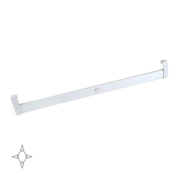 Barra Appendiabiti per Armadio 40,8-55,8 cm con LED Bianco Naturale e Sensore di Movimento Emuca