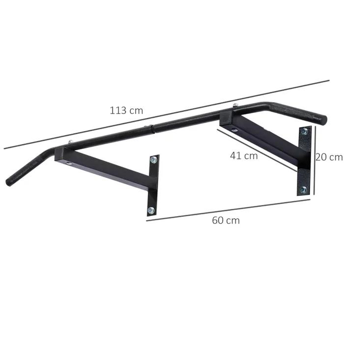 Barra Trazioni a Muro con Struttura in Acciaio 116x43x20 cm - immagine 3